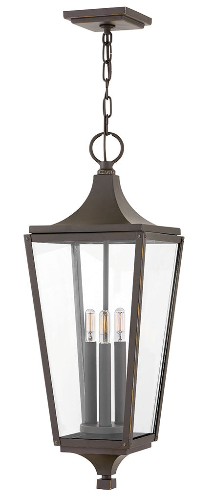 OUTDOOR JAYMES Hanging Lantern Outdoor Hanging Lights Hinkley Oil Rubbed Bronze 9.25x9.25x26.25