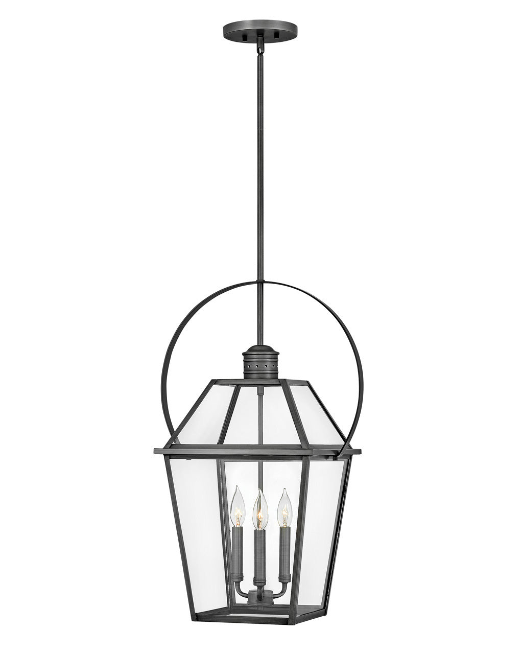 OUTDOOR NOUVELLE Hanging Lantern Outdoor Hanging Lights Hinkley Blackened Brass 13.0x13.0x26.5