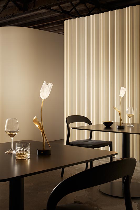 Slamp TULIP BATTERY Table Lamps Slamp TRANSPARENT/BLACK 5,9 x 3,3 x h 15