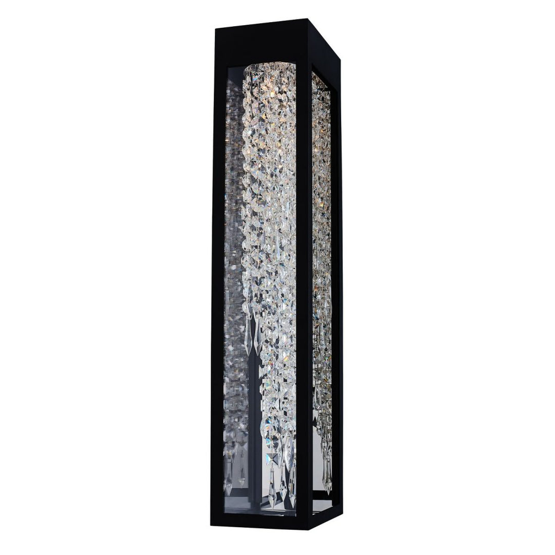 Allegri Tenuta Esterno 30 in Black Fluorocarbon Outdoor Wall Sconce Outdoor Wall Lights Allegri Matte Balck