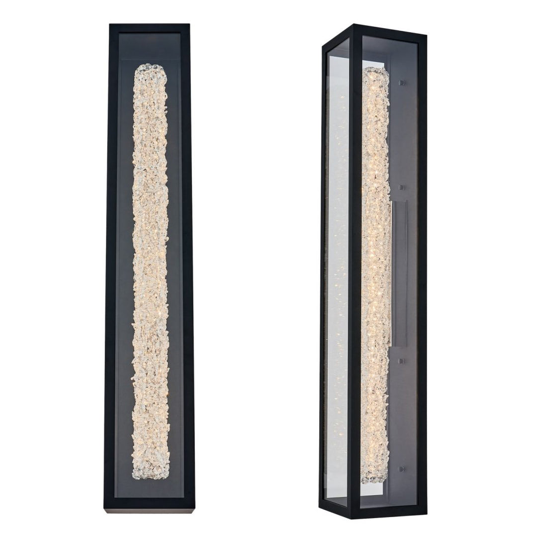 Allegri Lina Esterno 38 in Black Fluorocarbon Outdoor Wall Sconce Outdoor Wall Lights Allegri Matte Balck