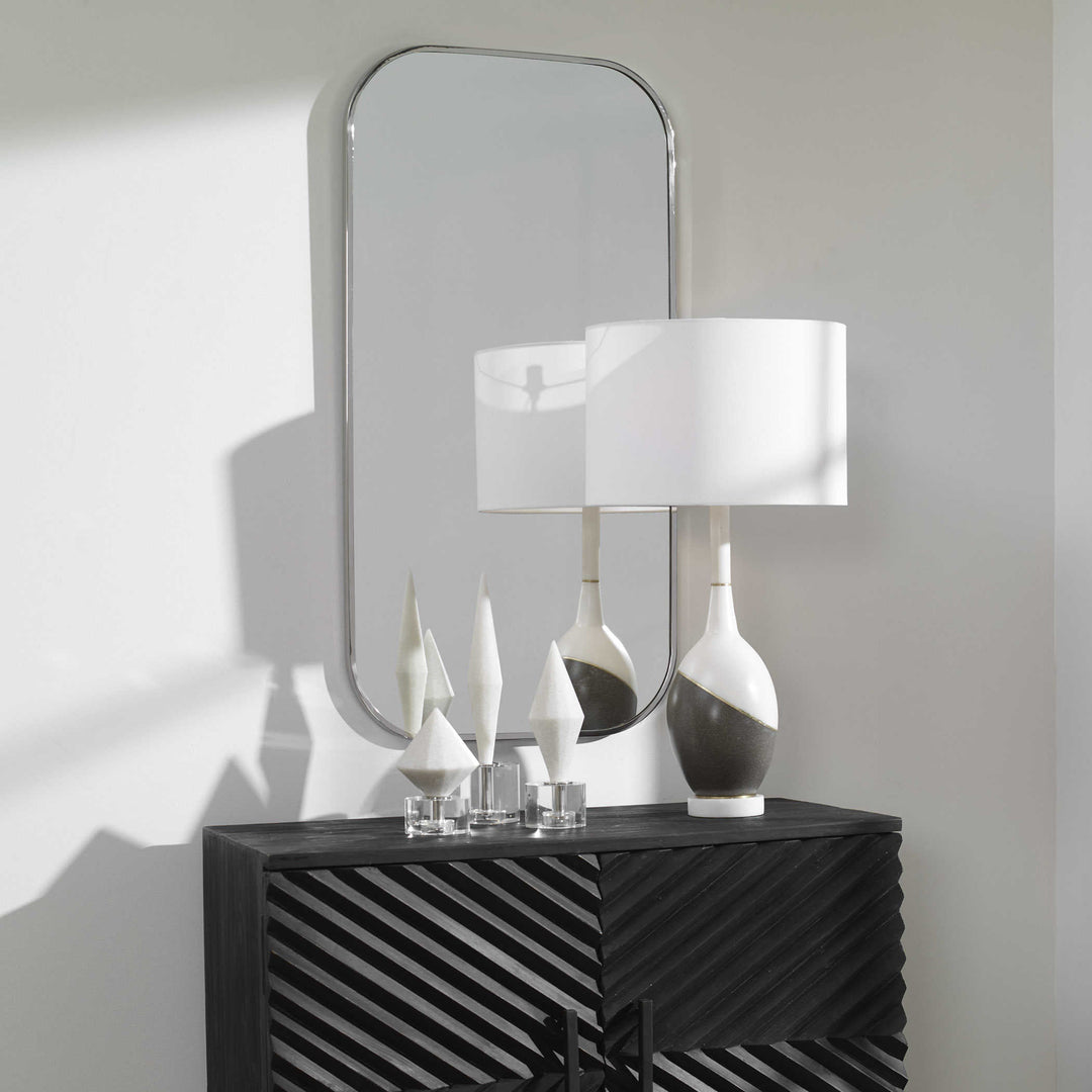 Uttermost Taft Polished Nickel Mirror Mirrors Uttermost