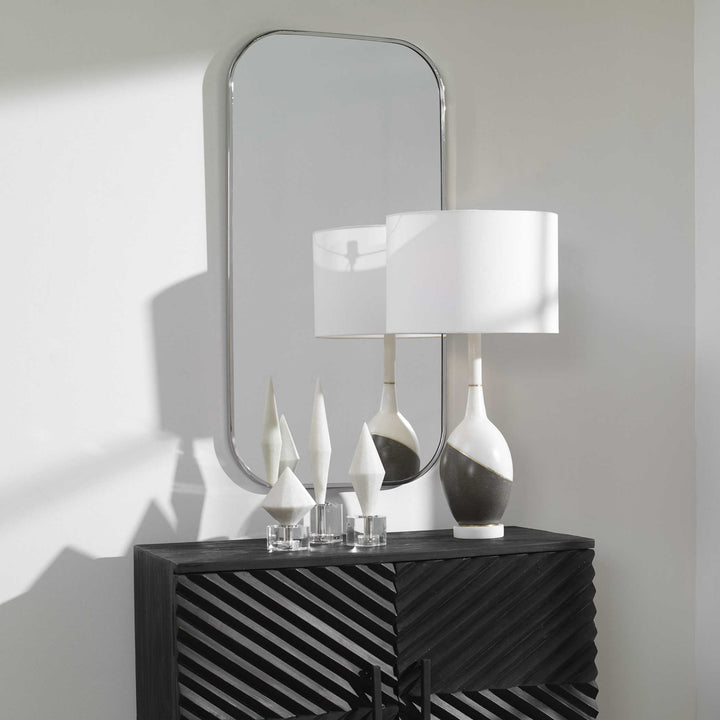 Uttermost Taft Polished Nickel Mirror Mirrors Uttermost