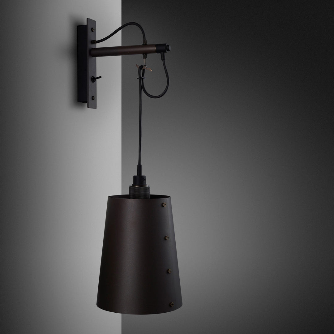 Buster + Punch Hooked Wall Sconce Wall Sconces Buster + Punch Graphite/Smoked Bronze & Graphite Shade Large