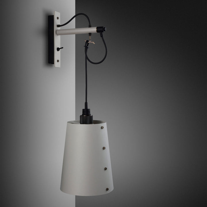 Buster + Punch Hooked Wall Sconce Wall Sconces Buster + Punch Stone/Smoked Bronze & Stone Shade Large