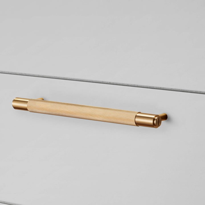 Buster + Punch Pull Bar, Cross Design Cabinet Hardware Buster + Punch Brass Small 6.3"