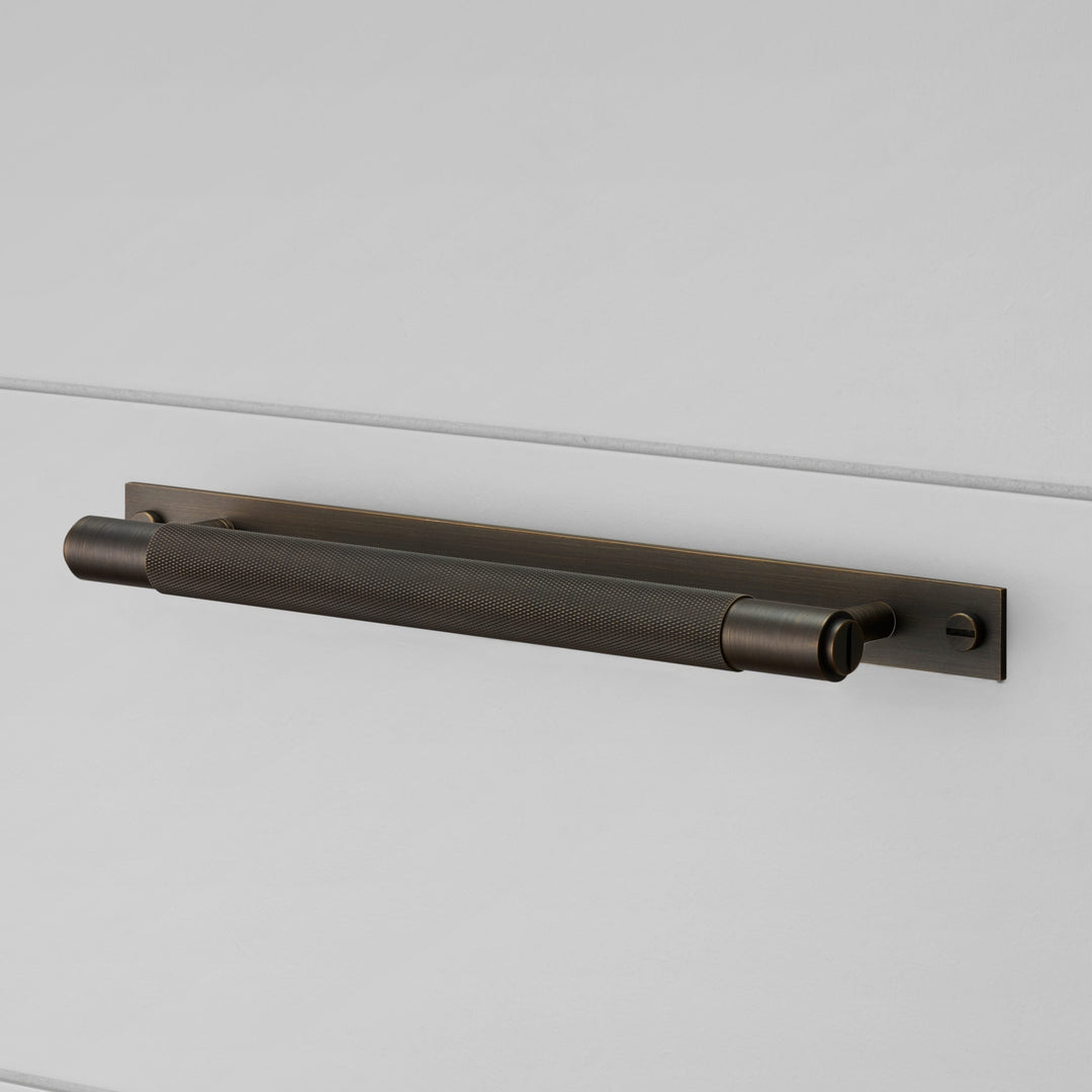 Buster + Punch PULL BAR / PLATE / CROSS Cabinet Hardware Buster + Punch Smoked Bronze Small 7.87"