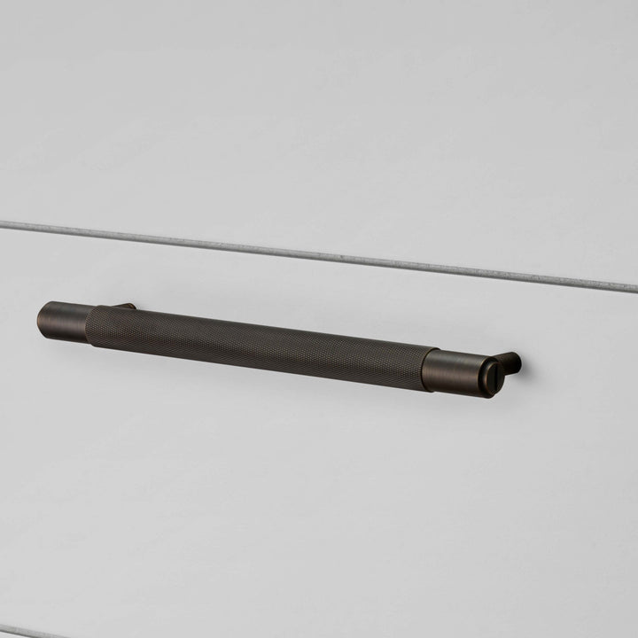 Buster + Punch Pull Bar, Cross Design Cabinet Hardware Buster + Punch Smoked Bronze Small 6.3"
