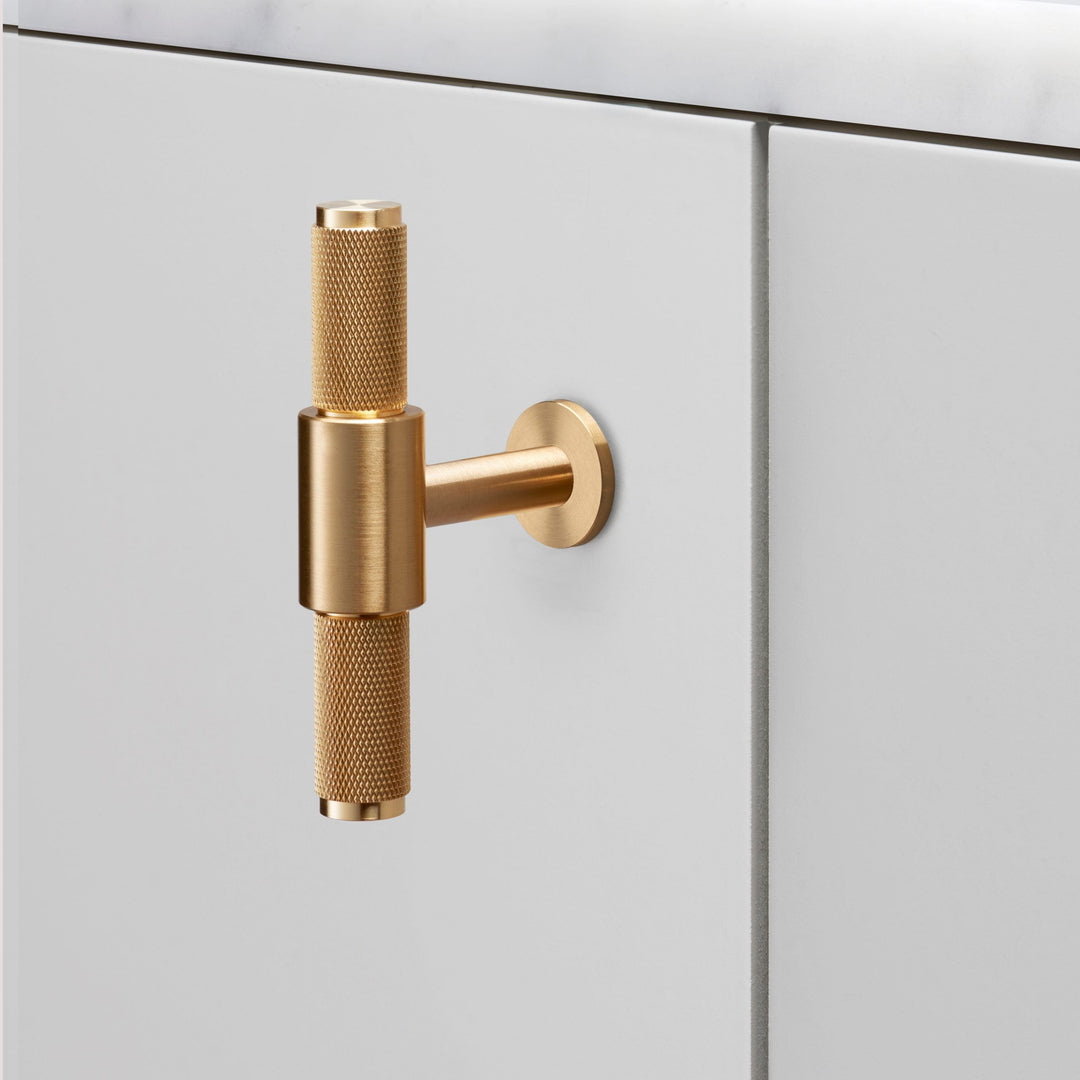 Buster + Punch T-Bar, Cross Design Cabinet Hardware Buster + Punch Brass
