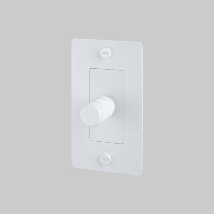 Buster + Punch 1 Gang Dimmer Complete | Polycarbonate Dimmers Buster + Punch White - Polycarbonate
