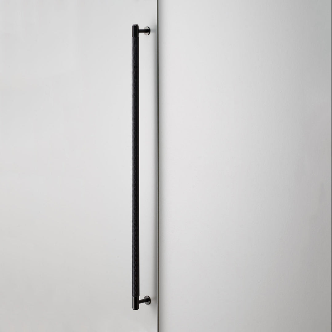 Buster + Punch 29.9 inch Cross Knurl Closet Bar Cabinet Hardware Buster + Punch Black