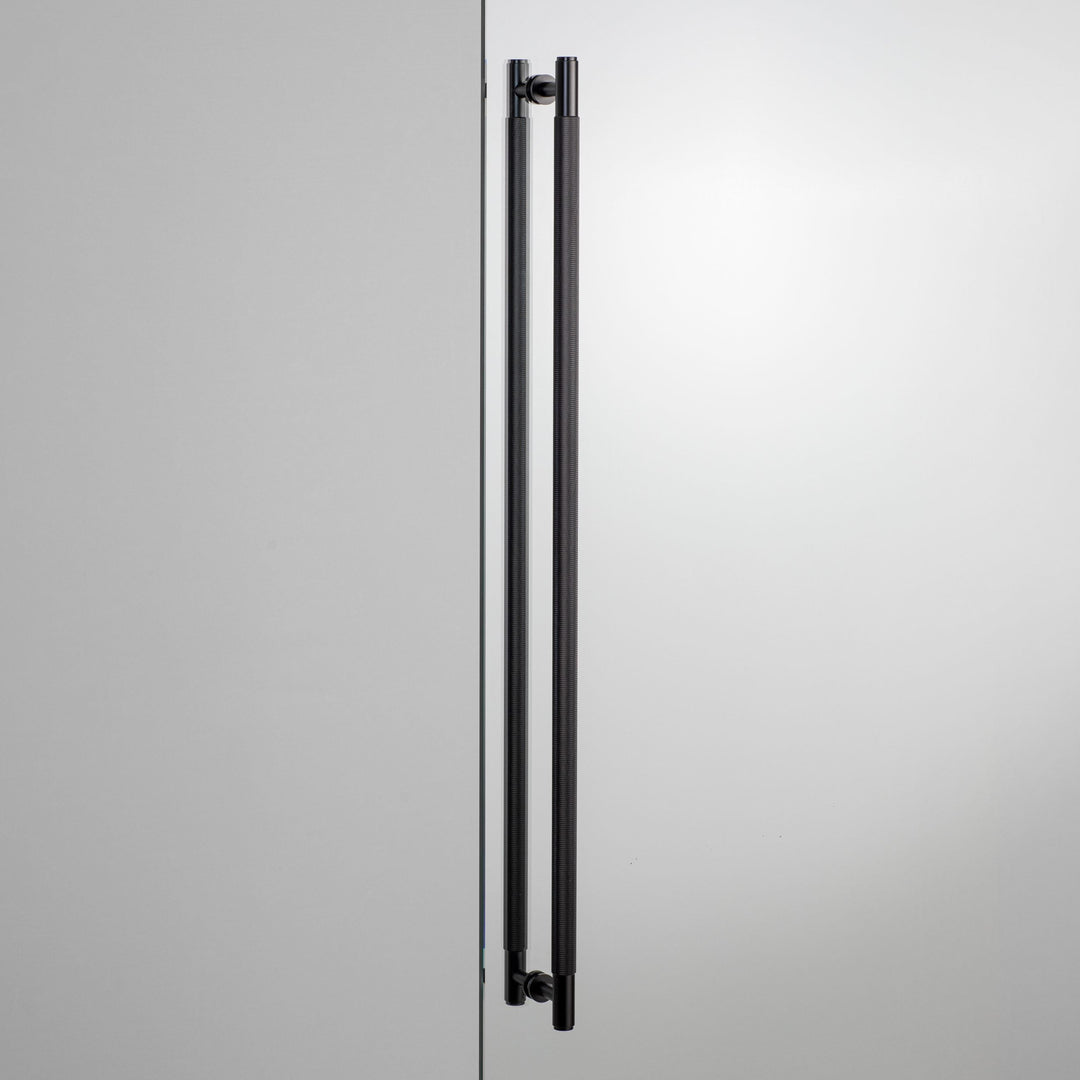 Buster + Punch 30.5 inch Double-sided Cross Knurl Closet Bar Cabinet Hardware Buster + Punch Black