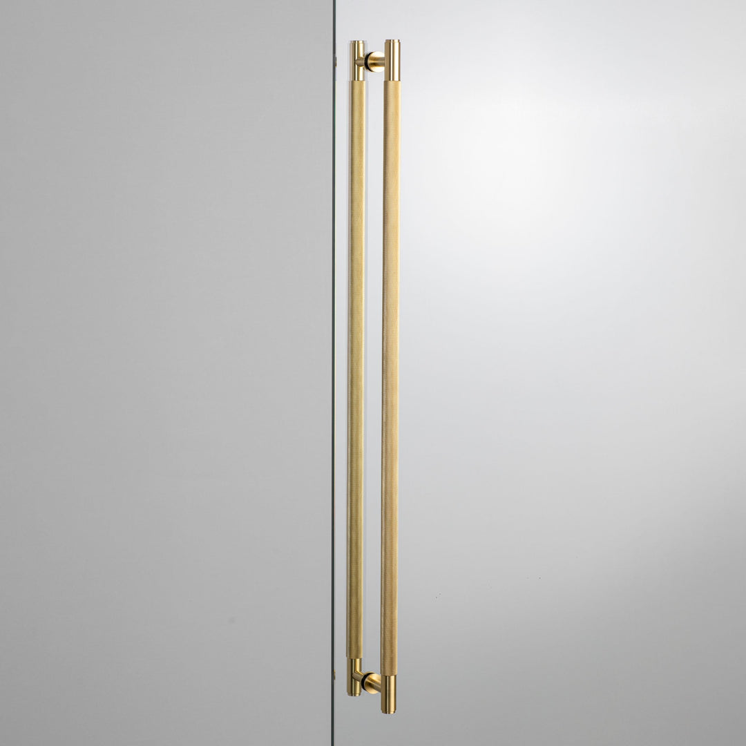 Buster + Punch 30.5 inch Double-sided Cross Knurl Closet Bar Cabinet Hardware Buster + Punch Brass