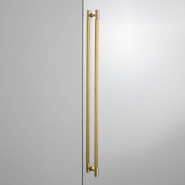 Buster + Punch 30.5 inch Double-sided Cross Knurl Closet Bar Cabinet Hardware Buster + Punch Brass