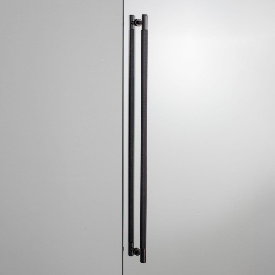 Buster + Punch 30.5 inch Double-sided Cross Knurl Closet Bar Cabinet Hardware Buster + Punch Smoked Bronze