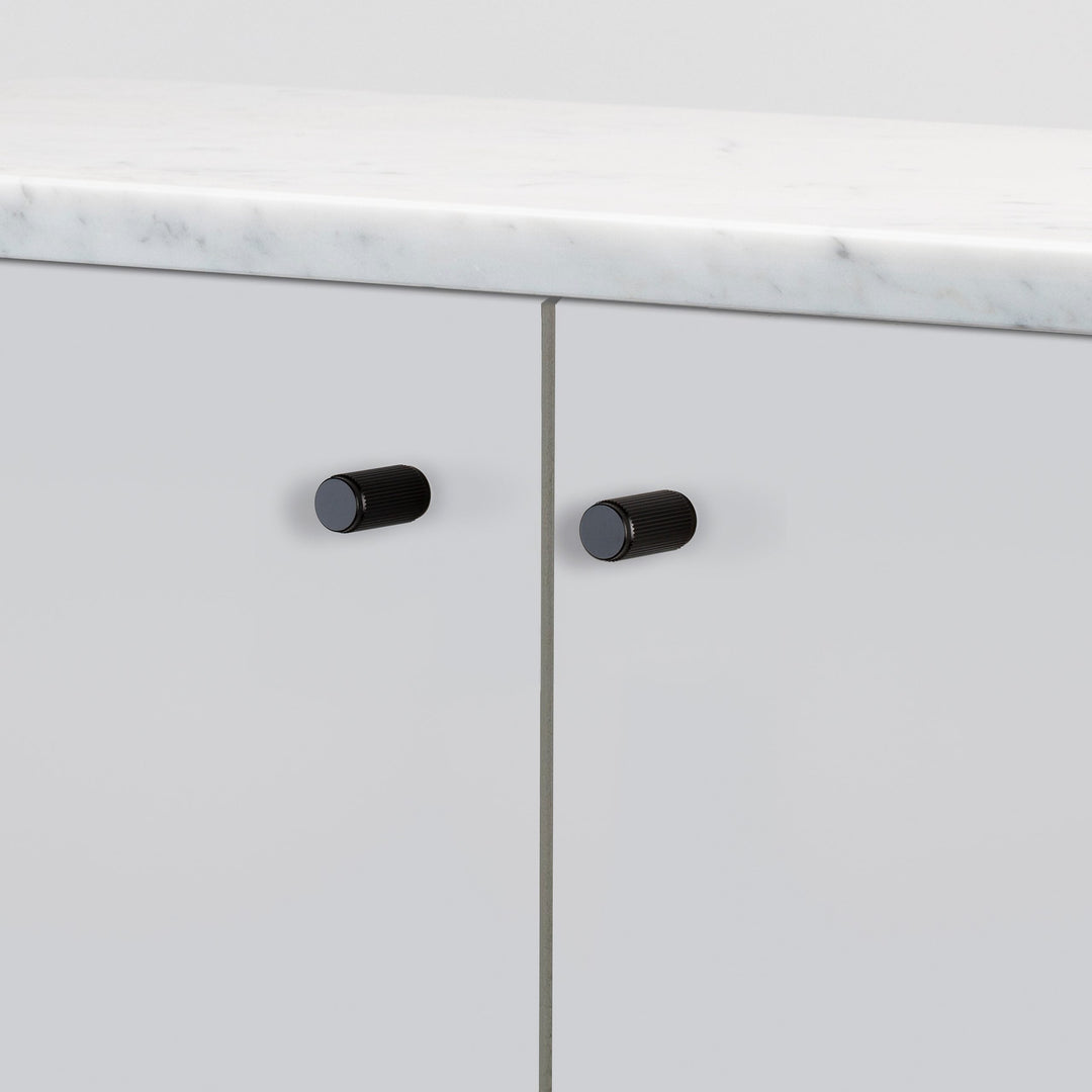 Buster + Punch Furniture Knob, Cross Design, Set of 2 Cabinet Hardware Buster + Punch Black