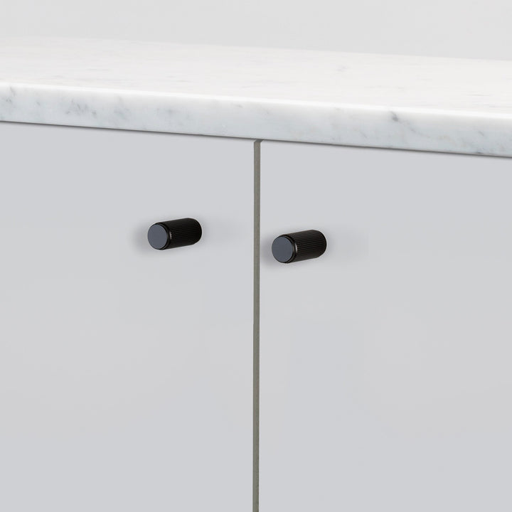 Buster + Punch Furniture Knob, Cross Design, Set of 2 Cabinet Hardware Buster + Punch Black