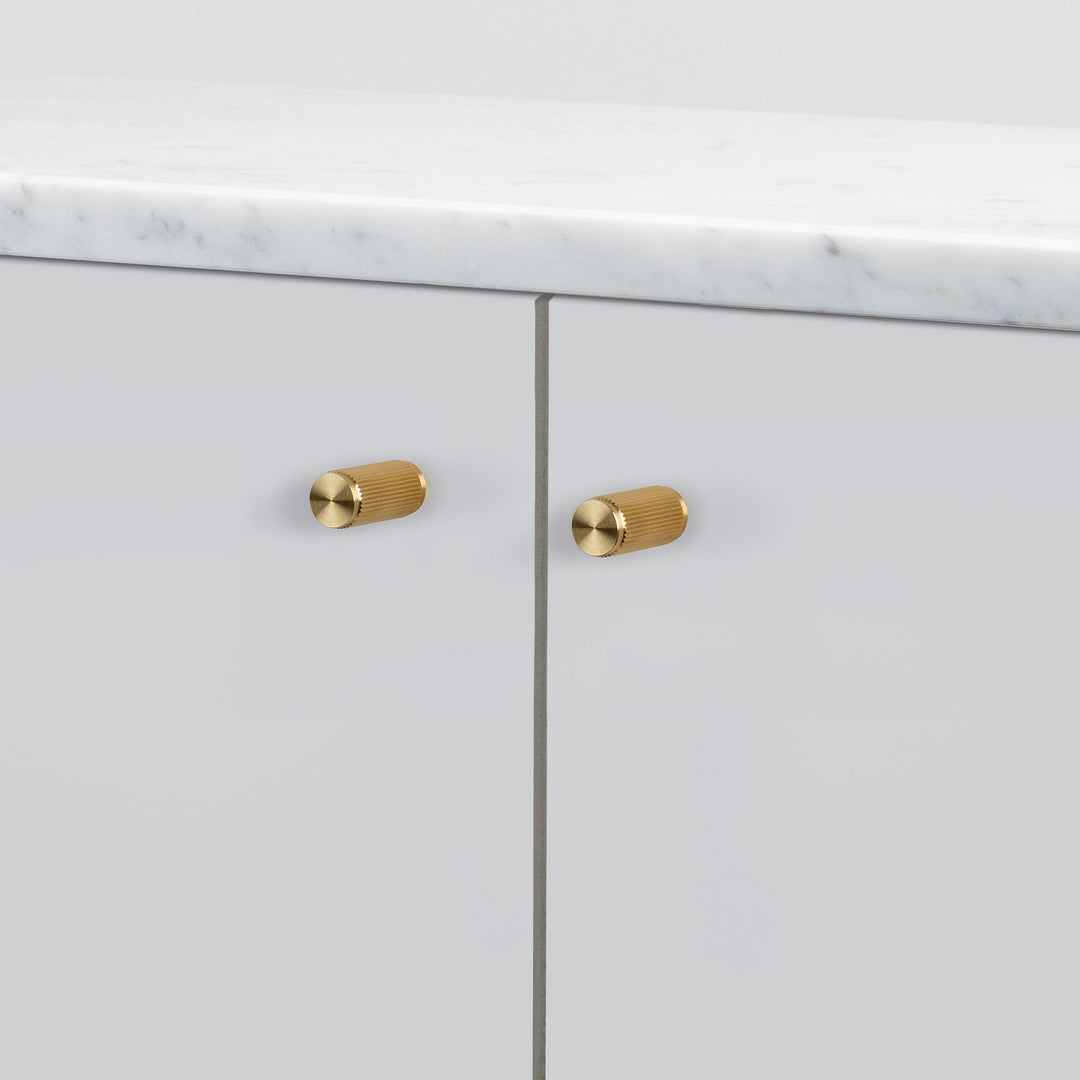 Buster + Punch Furniture Knob, Cross Design, Set of 2 Cabinet Hardware Buster + Punch Brass