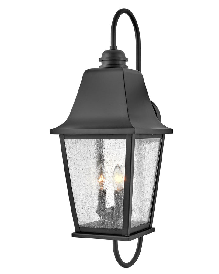 OUTDOOR KINGSTON Wall Mount Lantern Outdoor Wall Lights Hinkley Black 12.0x10.0x30.0