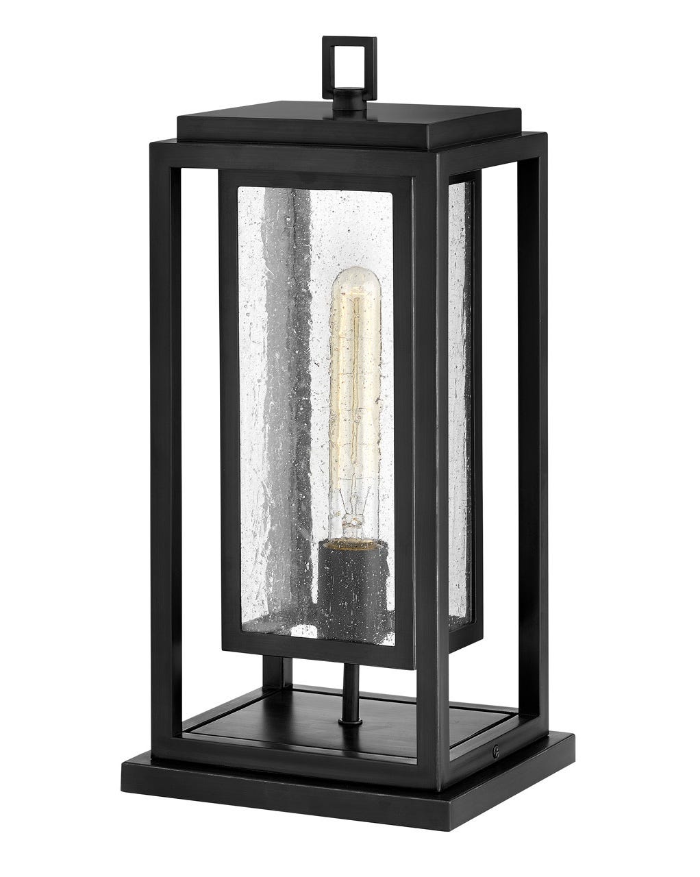 OUTDOOR REPUBLIC Pier Mount Lantern Pier & Post Mount Lights Hinkley Black 6.0x7.0x16.5