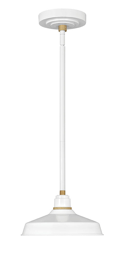 OUTDOOR FOUNDRY CLASSIC Barn Light Outdoor Hanging Lights Hinkley Gloss White 9.5x9.5x5.5