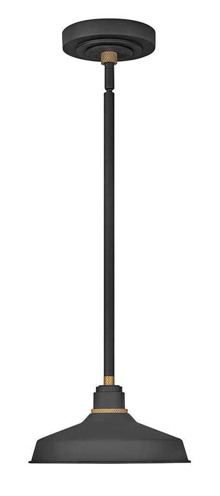 OUTDOOR FOUNDRY CLASSIC Barn Light Outdoor Hanging Lights Hinkley Textured Black 9.5x9.5x5.5