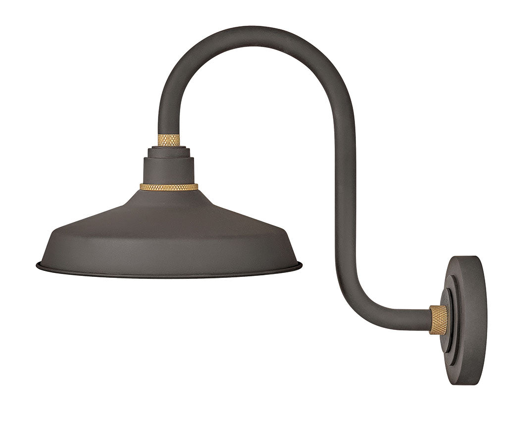 OUTDOOR FOUNDRY CLASSIC Tall Gooseneck Barn Light Outdoor Wall Lights Hinkley Museum Bronze 20.0x12.0x17.0