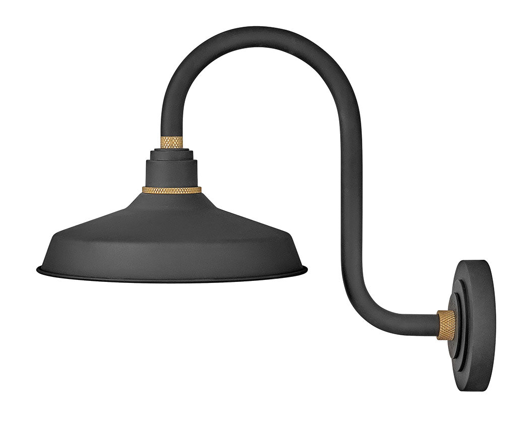 FOUNDRY CLASSIC-Small Tall Gooseneck Barn Light Outdoor Wall Lights Hinkley Textured Black