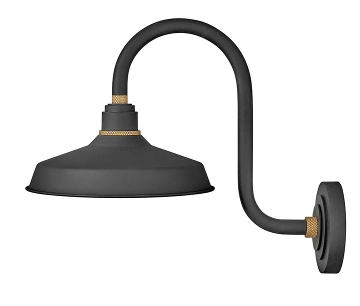 FOUNDRY CLASSIC-Small Tall Gooseneck Barn Light Outdoor Wall Lights Hinkley Textured Black