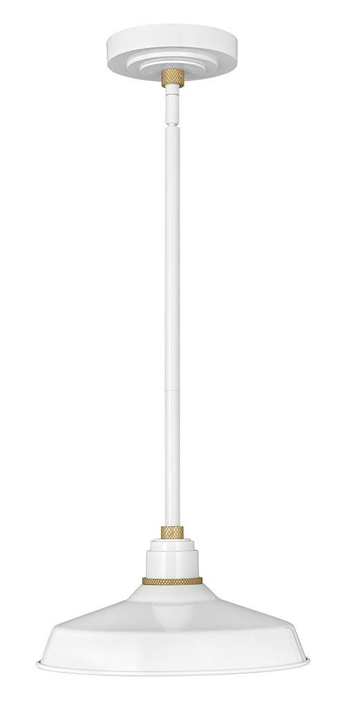 FOUNDRY CLASSIC-Pendant Barn Light Outdoor Hanging Lights Hinkley Gloss White