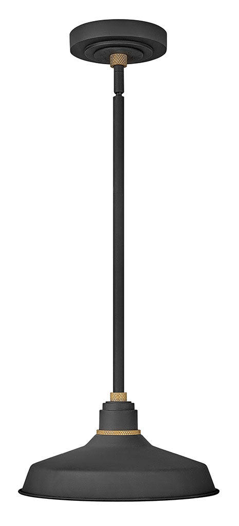 FOUNDRY CLASSIC-Pendant Barn Light Outdoor Hanging Lights Hinkley Textured Black