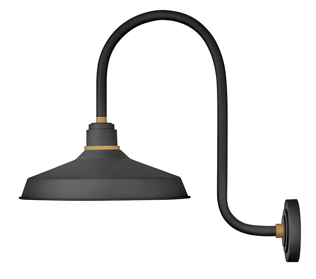 FOUNDRY CLASSIC-Large Tall Gooseneck Barn Light Outdoor Wall Lights Hinkley Textured Black