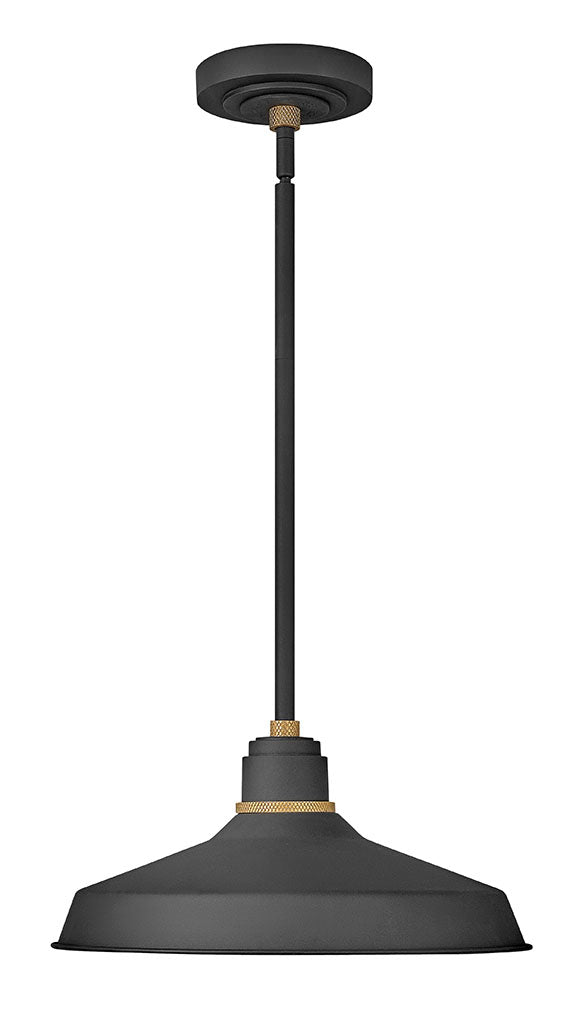 OUTDOOR FOUNDRY CLASSIC Barn Light Outdoor Hanging Lights Hinkley Textured Black 16.0x16.0x7.5