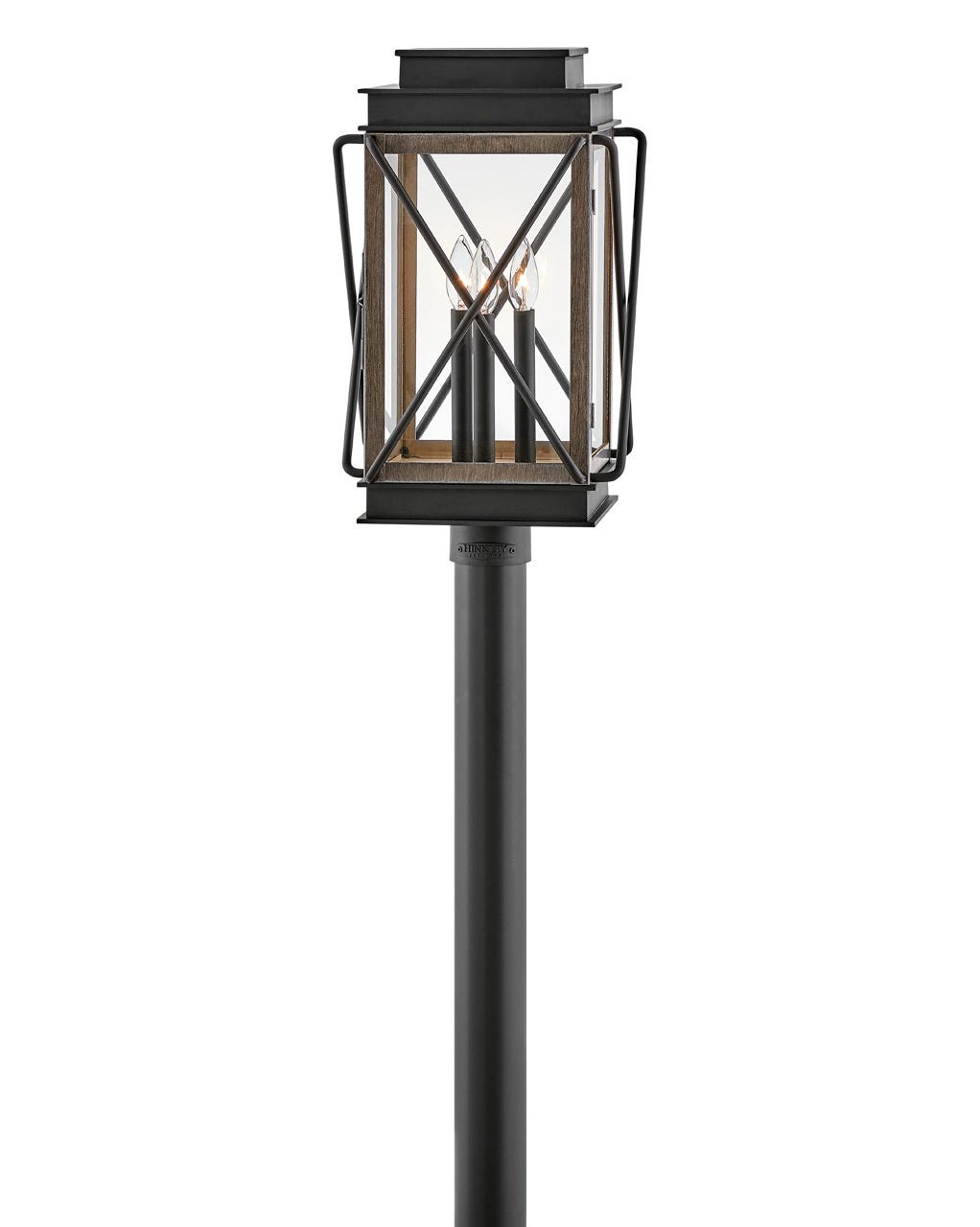 OUTDOOR MONTECITO Post Top or Pier Mount Lantern Pier & Post Mount Lights Hinkley Black 11.75x11.75x20.5