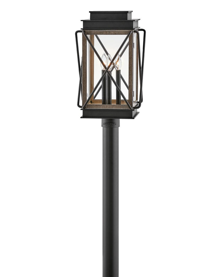 OUTDOOR MONTECITO Post Top or Pier Mount Lantern Pier & Post Mount Lights Hinkley Black 11.75x11.75x20.5