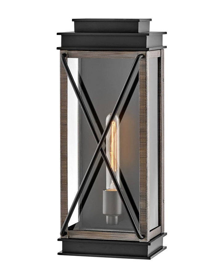 OUTDOOR MONTECITO Wall Mount Lantern Outdoor Wall Lights Hinkley Black 6.5x7.5x18.75