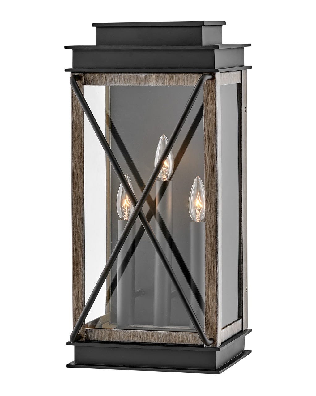 OUTDOOR MONTECITO Wall Mount Lantern Outdoor Wall Lights Hinkley Black 8.75x10.0x22.0