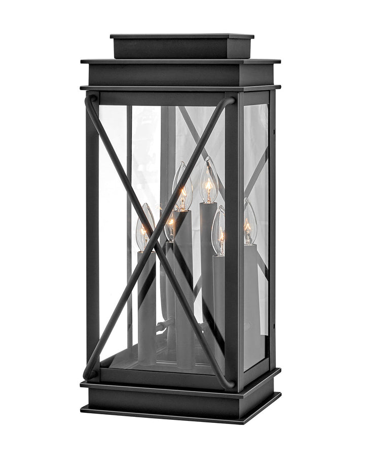 OUTDOOR MONTECITO Wall Mount Lantern Outdoor Wall Lights Hinkley Museum Black 8.75x10.0x22.0