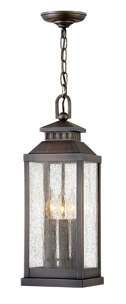 OUTDOOR REVERE Hanging Lantern Outdoor Hanging Lights Hinkley Blackened Brass 7.0x7.0x20.5
