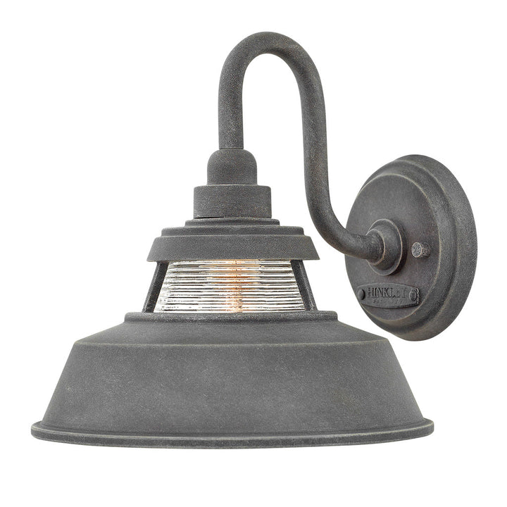 OUTDOOR TROYER Wall Mount Lantern Outdoor Wall Lights Hinkley Aged Zinc 11.0x10.0x10.0