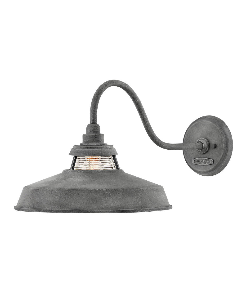 TROYER-Large Wall Mount Lantern Outdoor Wall Lights Hinkley Aged Zinc