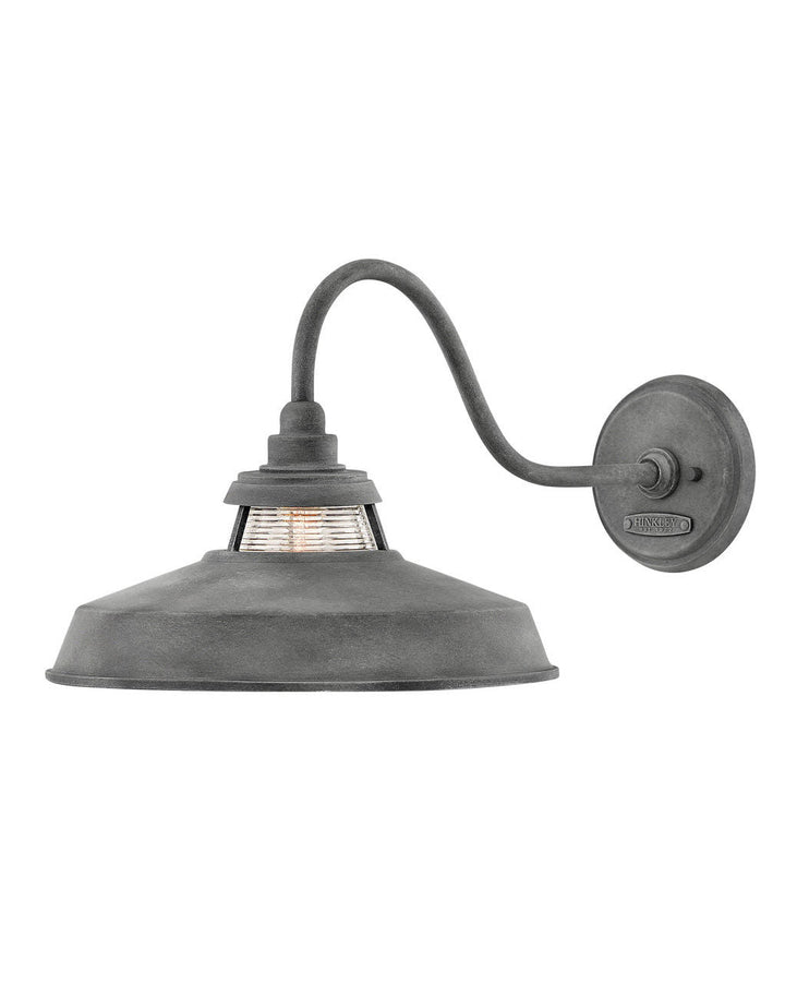 TROYER-Large Wall Mount Lantern Outdoor Wall Lights Hinkley Aged Zinc