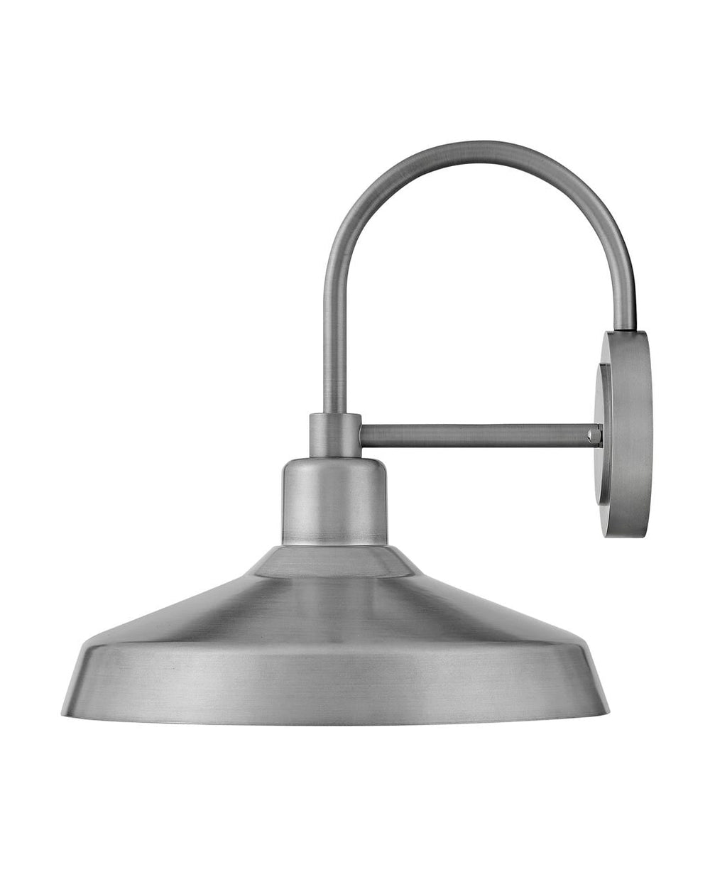 OUTDOOR FORGE Wall Mount Lantern Outdoor Wall Lights Hinkley Antique Brushed Aluminum 17.0x16.0x16.5