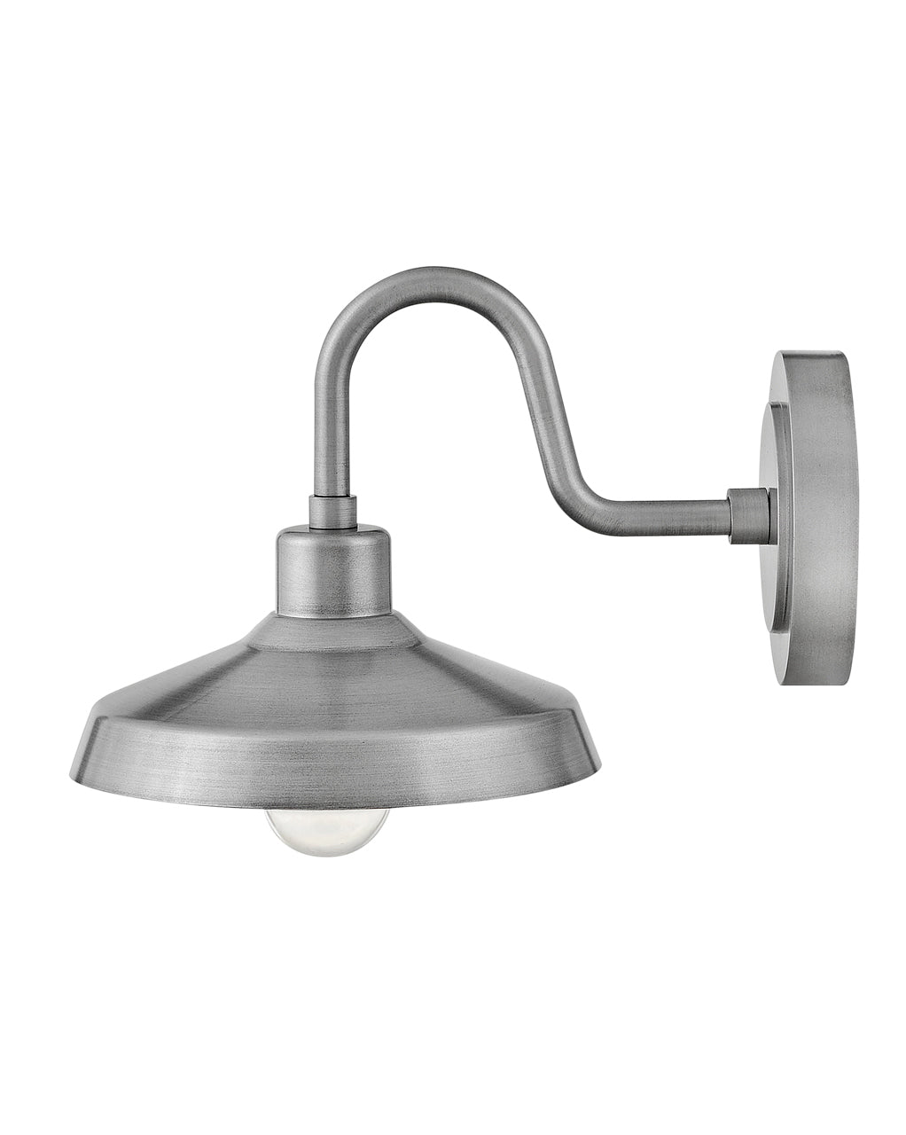 OUTDOOR FORGE Wall Mount Lantern Outdoor Wall Lights Hinkley Antique Brushed Aluminum 13.5x9.5x9.0