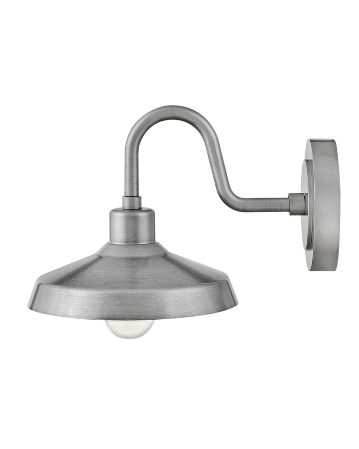 OUTDOOR FORGE Wall Mount Lantern Outdoor Wall Lights Hinkley Antique Brushed Aluminum 13.5x9.5x9.0