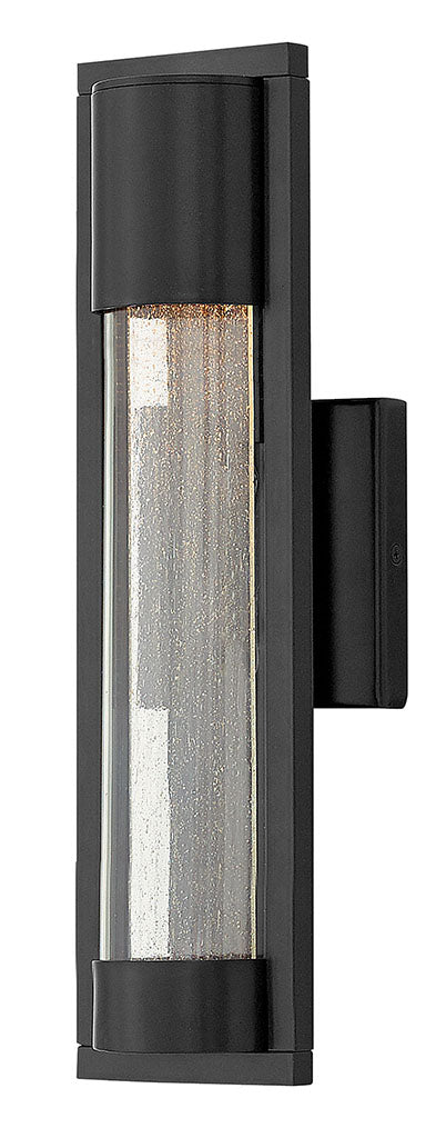 OUTDOOR MIST Wall Mount Lantern Outdoor Wall Lights Hinkley Satin Black 4.0x4.75x15.5