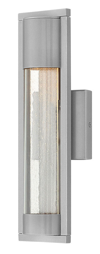 OUTDOOR MIST Wall Mount Lantern Outdoor Wall Lights Hinkley Titanium 4.0x4.75x15.5