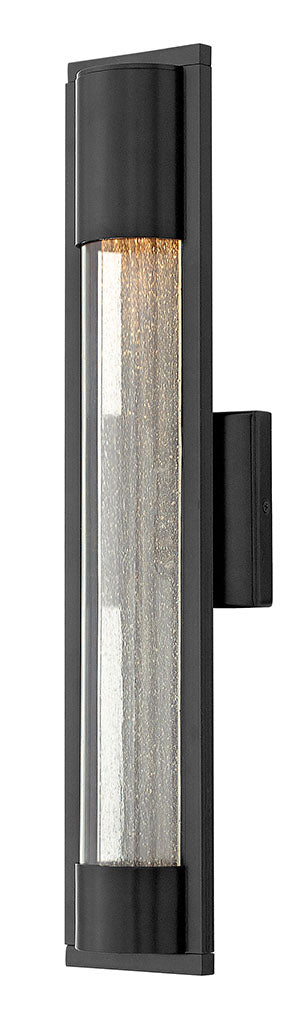 OUTDOOR MIST Wall Mount Lantern Outdoor Wall Lights Hinkley Satin Black 4.0x4.75x22.0