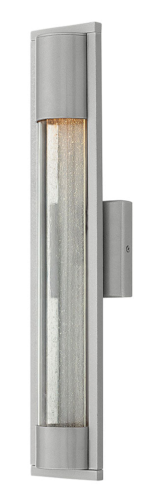 OUTDOOR MIST Wall Mount Lantern Outdoor Wall Lights Hinkley Titanium 4.0x4.75x22.0
