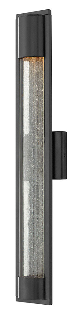 OUTDOOR MIST Wall Mount Lantern Outdoor Wall Lights Hinkley Satin Black 4.0x4.75x28.5